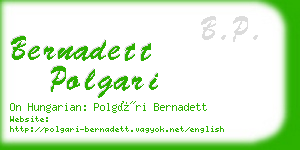 bernadett polgari business card